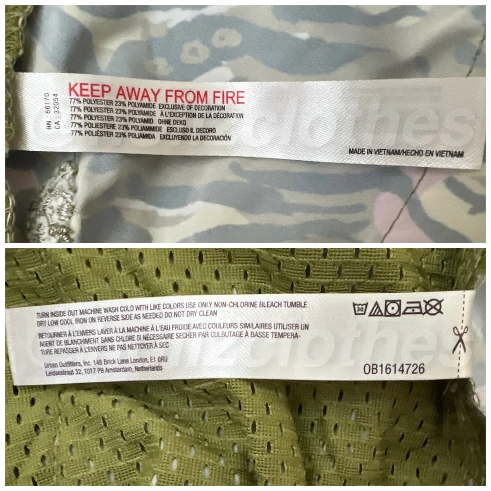 NWOT Free People Zephyr Printed Pants Olive M - Picture 9 of 11